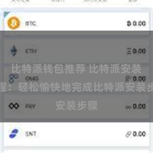 比特派钱包推荐 比特派安装教程：轻松愉快地完成比特派安装步骤