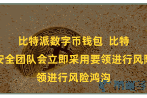 比特派数字币钱包  比特派的安全团队会立即采用要领进行风险鸿沟